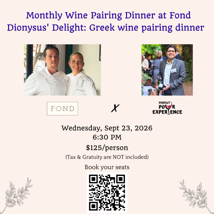 Greek Food & Wine pairing dinner