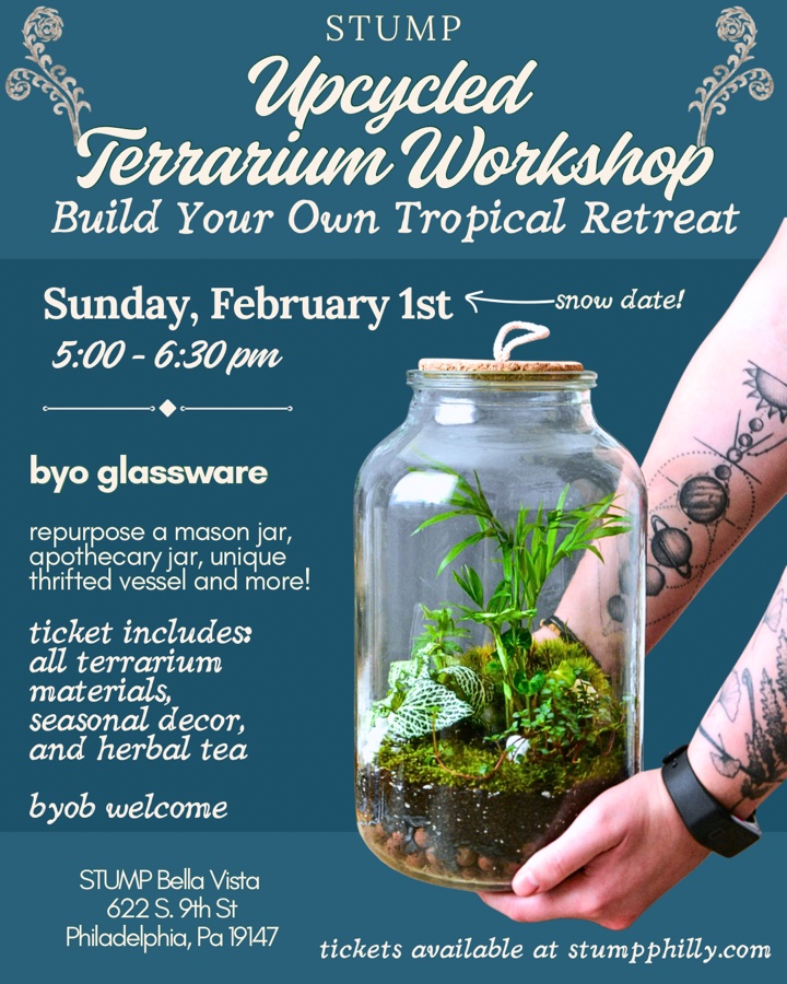 Upcycled Terrarium Workshop: Build Your Own Tropical Retreat