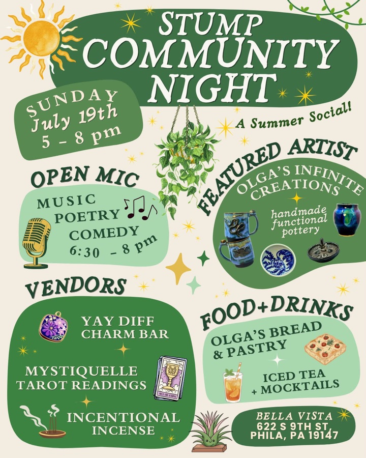 Community Night! Vendors, Plants, Open Mic 🌞🎤🌱