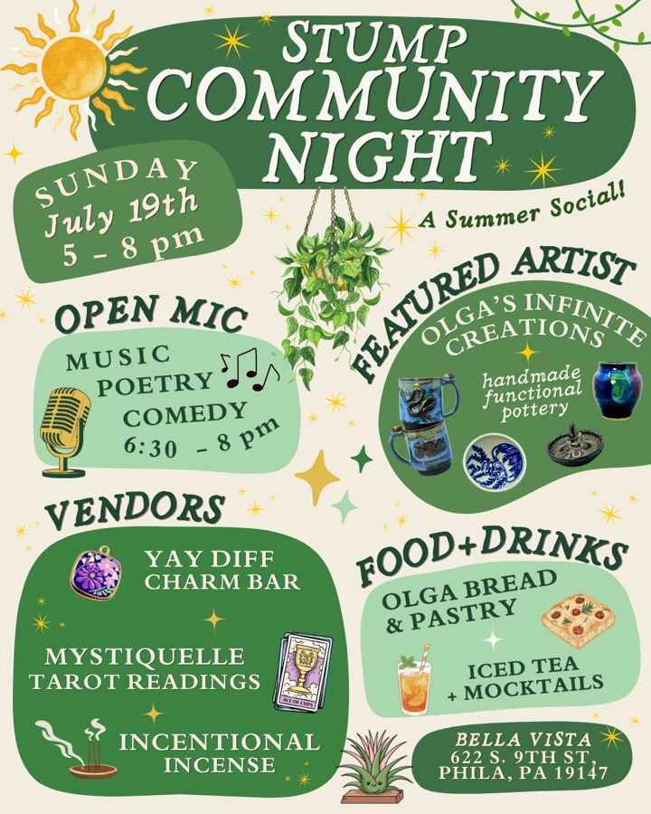 Community Night! Vendors, Plants, Open Mic 🌞🎤🌱