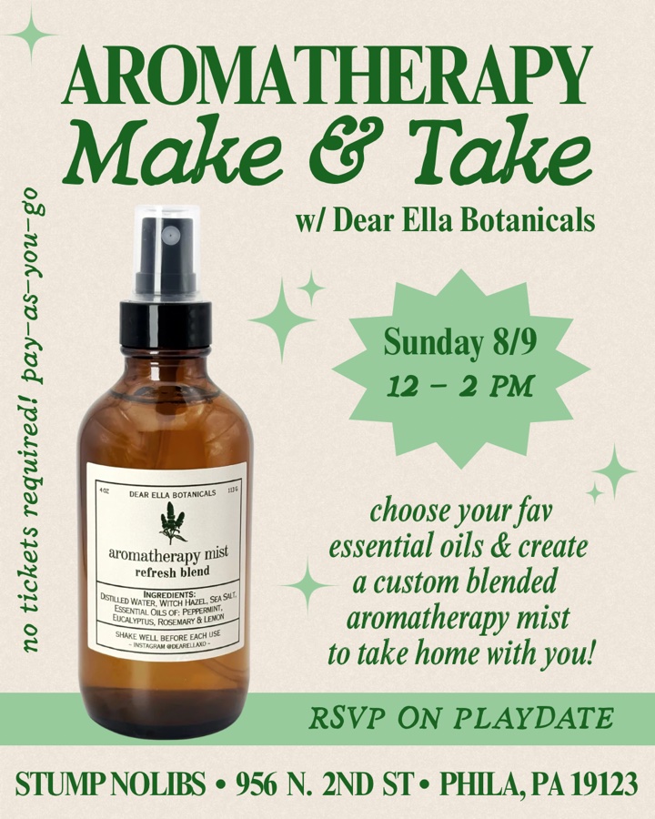 Aromatherapy Make & Take Pop-up w/ Dear Ella Botanicals