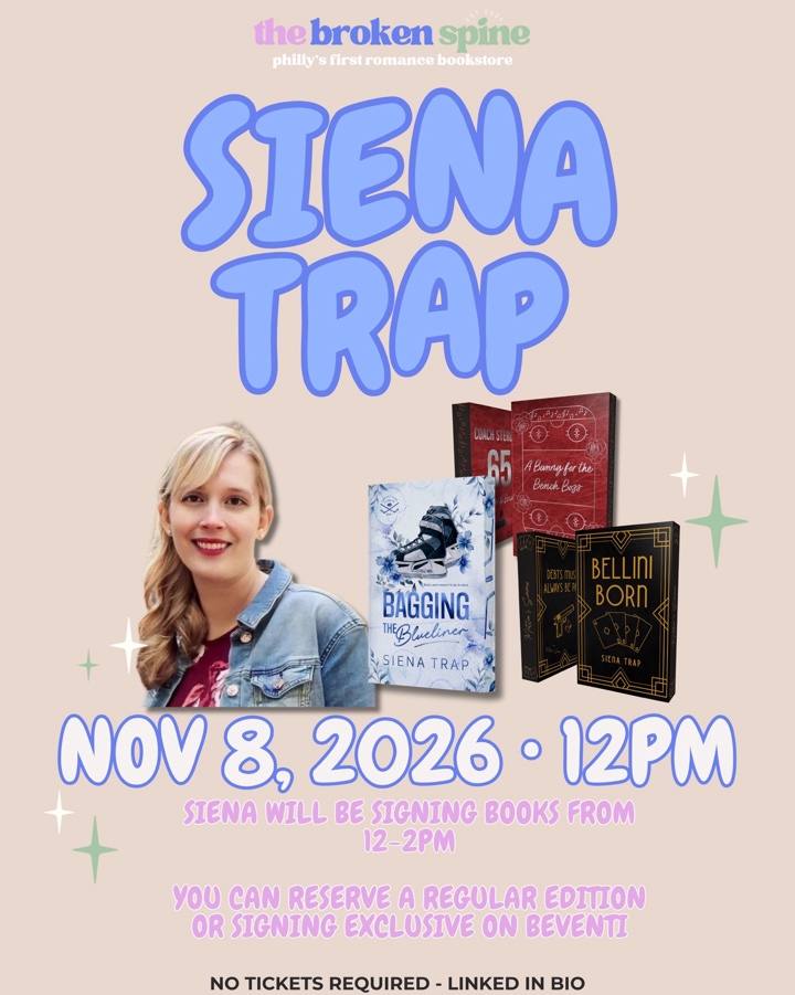 Siena Trap Author Signing