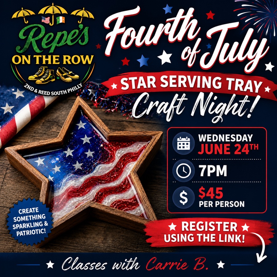 4th of July Star Resin Tray
