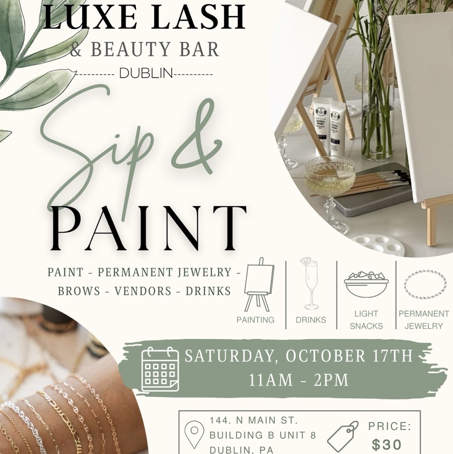 Luxe Lash Sip & Paint