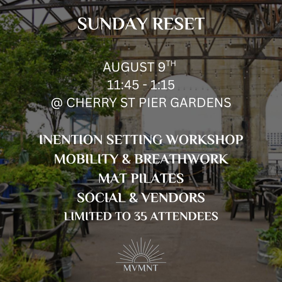 Sunday Reset pop-up