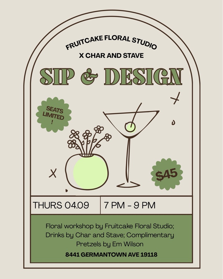 Sip & Design @ Char and Stave Chestnut Hill
