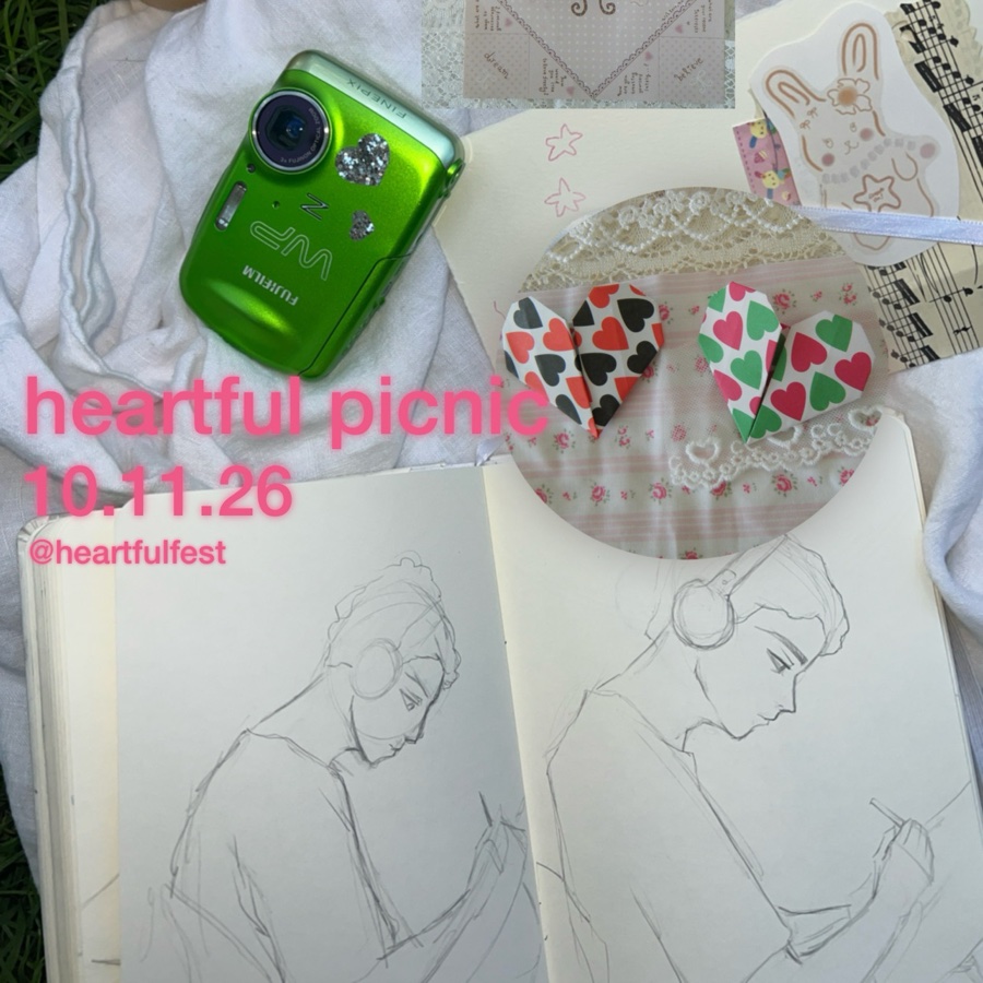 heartful picnic, philly 10.11 ♡ mini portraits and paper crafts