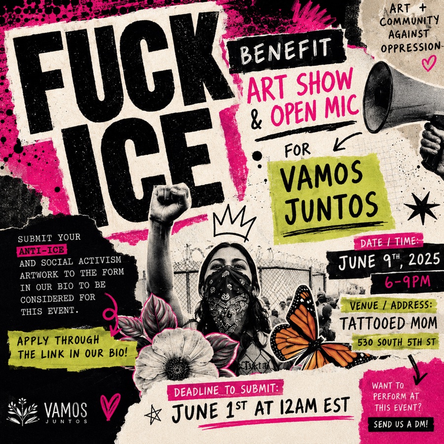 F*** ICE Art Show and Open Mic Benefit Show