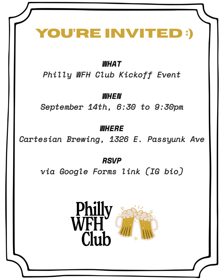 Philly WFH Club Kickoff Event