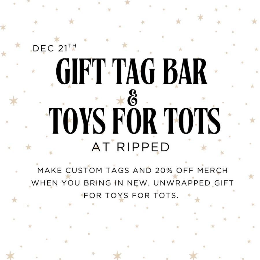 Gift Tag Bar + Toys for Tots