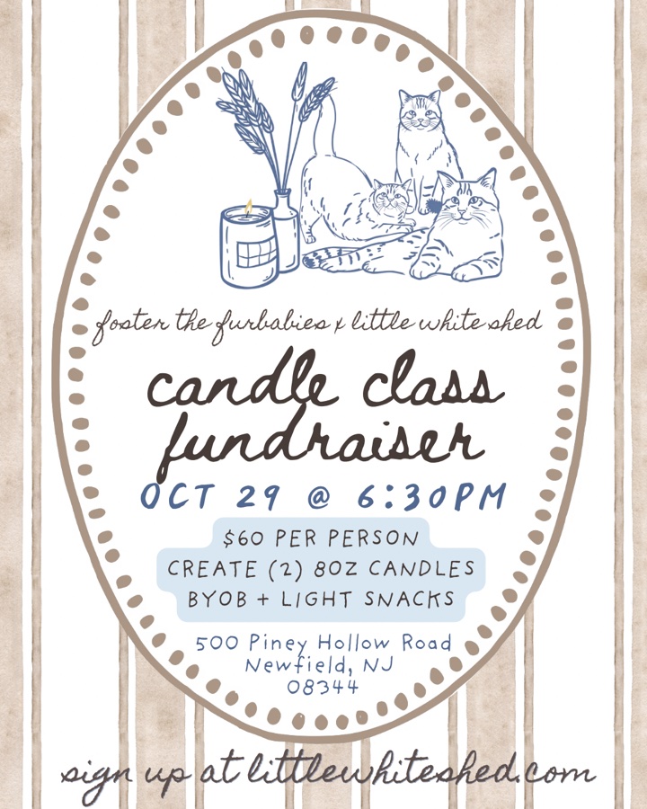 Candle Class Fundraiser at Little White Shed & Co.