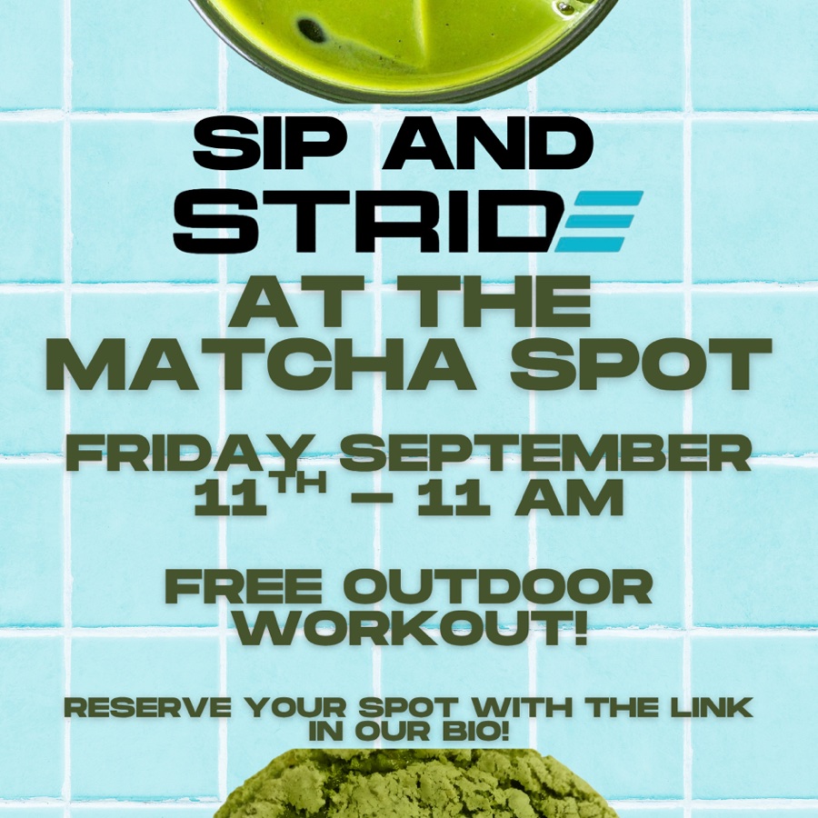 Sip and Stride FREE Workout at the Matcha Spot hosted by Stride Fitness Southampton