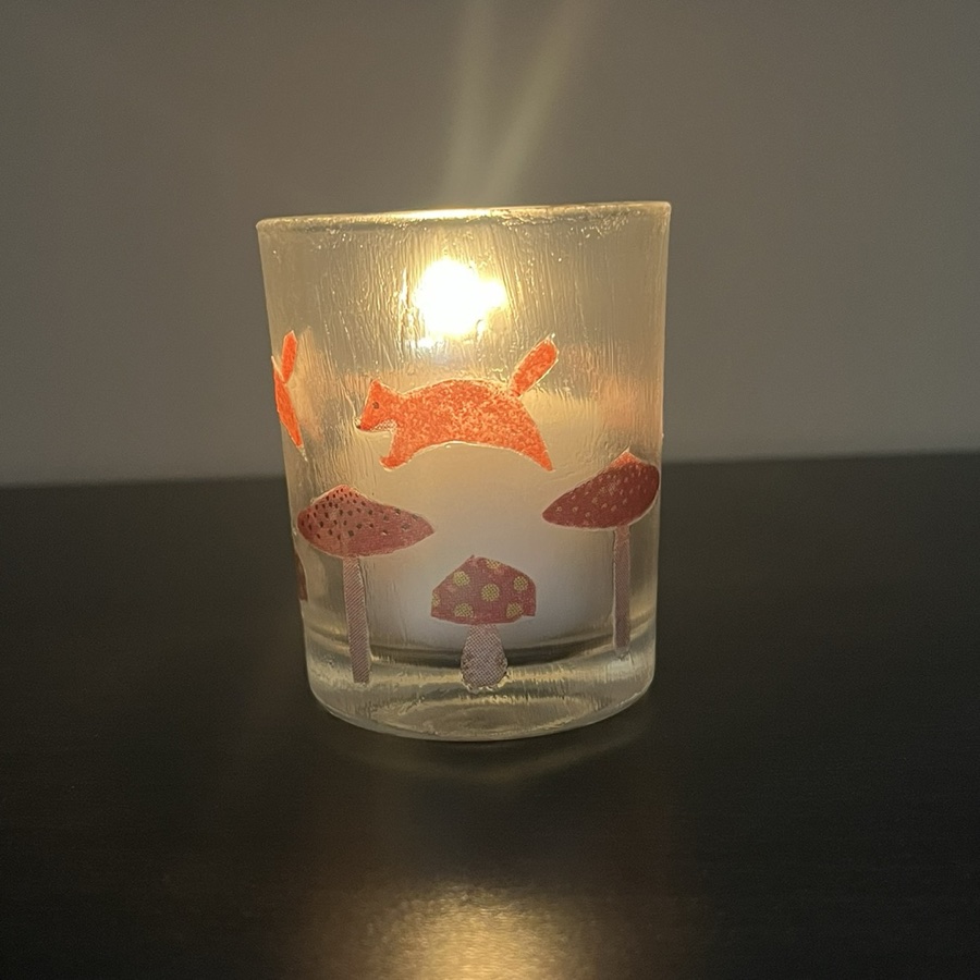 Open Studio/Decoupage Votive Candle Holder