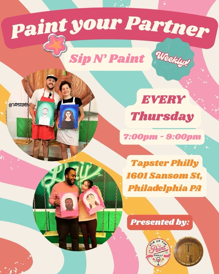 “Paint your Partner” Sip N’ Paint at Tapster Philly (21+)