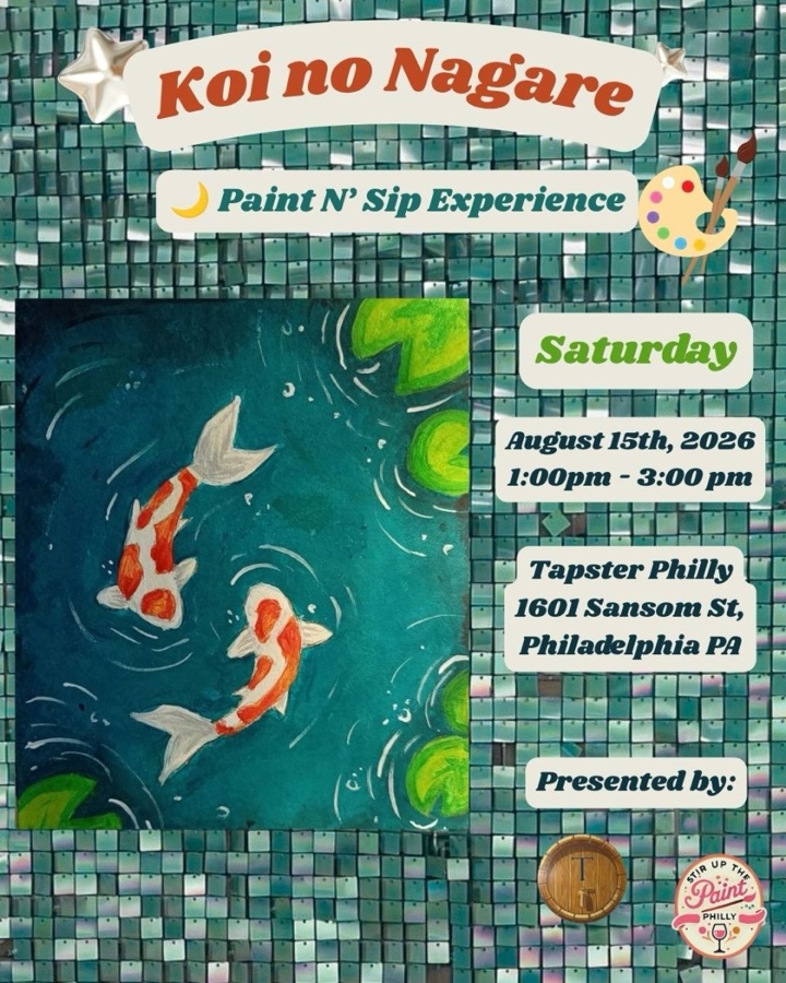 “Koi no Nagare” aka “Flow of the Koi” Sip N’Paint Event at Tapster PHL (21+)