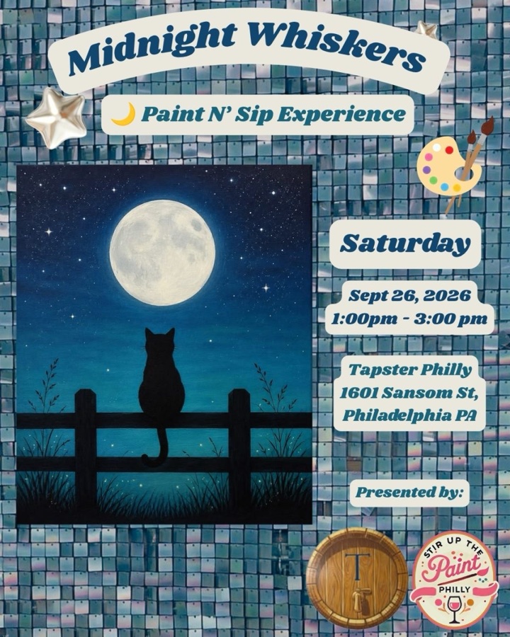 “Midnight Whiskers” Paint and Sip at Tapster Philly (21+)