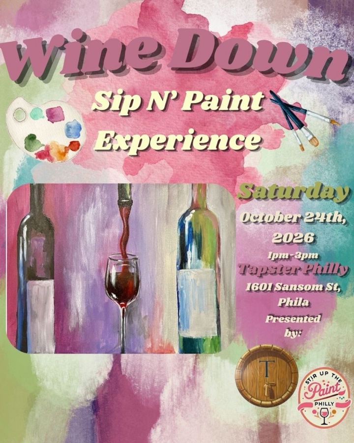 “Wine Down” Stir Up the Paint Experience at Tapster Philly (21+)