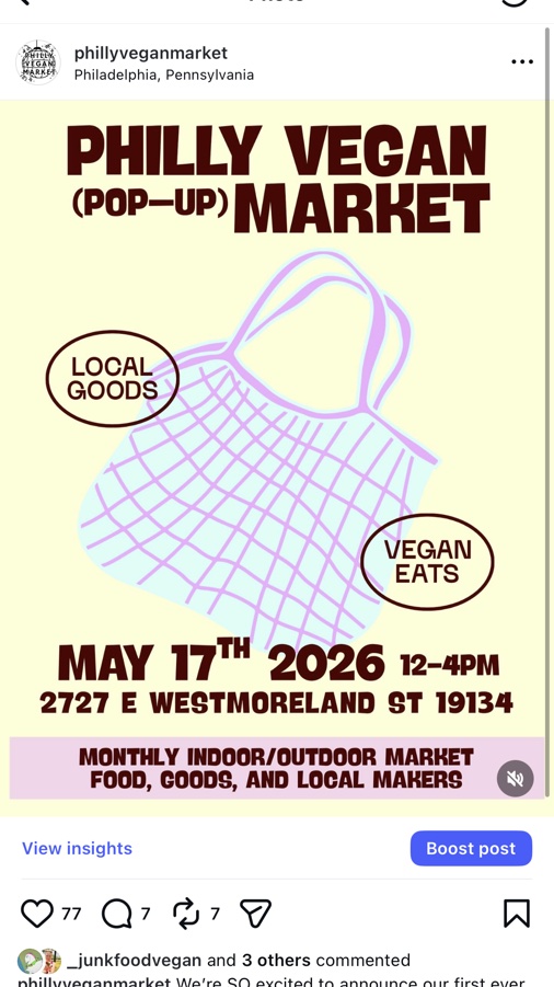 Philly Vegan Market - May 17th!