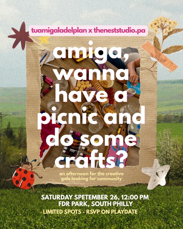 A picnic + crafts afternoon in South Philly