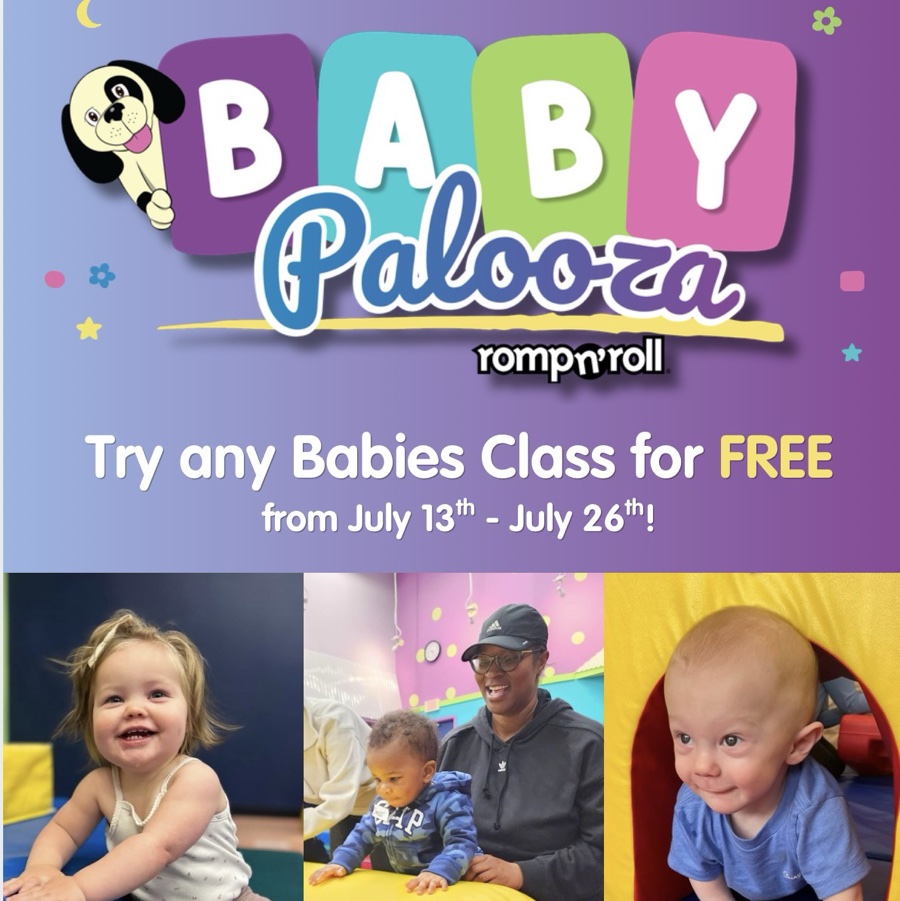 Baby Palooza Free Baby Class at Romp n’ Roll