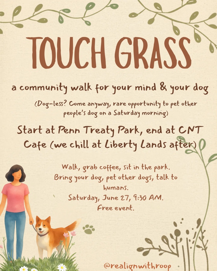 Touch Grass: A Community Walk for Your Mind & Your Dog 🐾