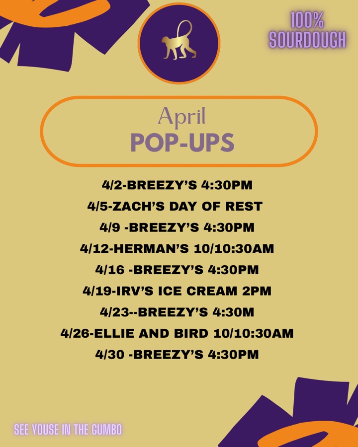 April Pop Ups