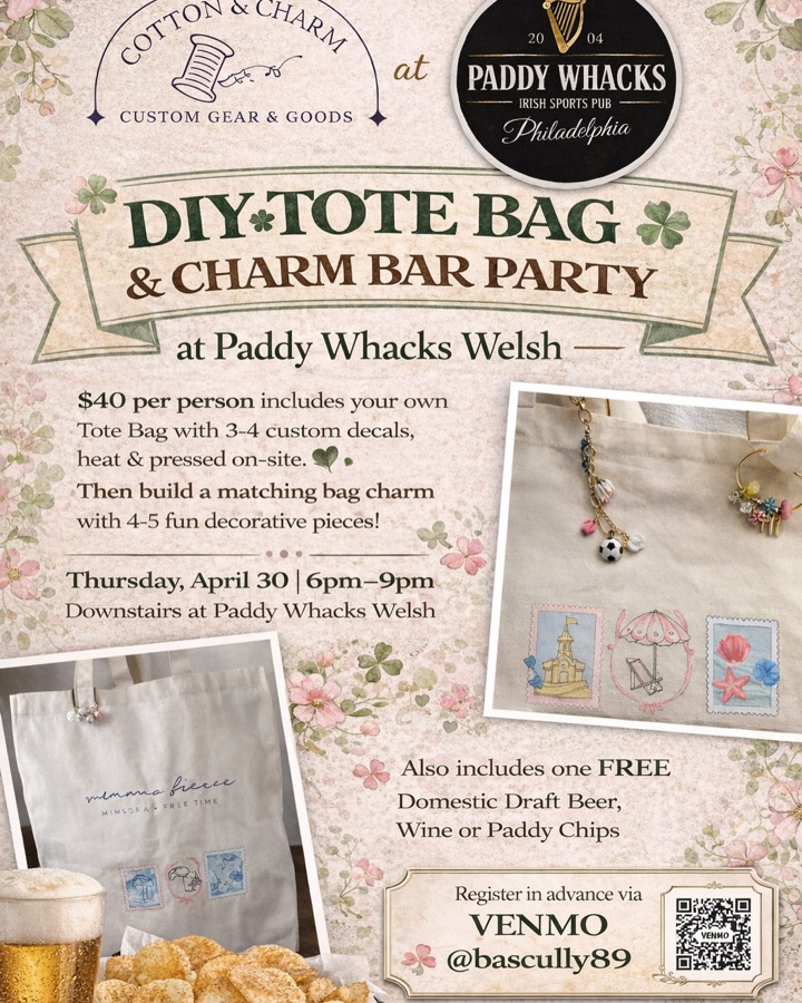 DIY Tote Bag & Charm Bar Party