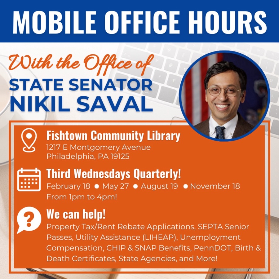 Mobile Office Hours: Senator Nikil Saval