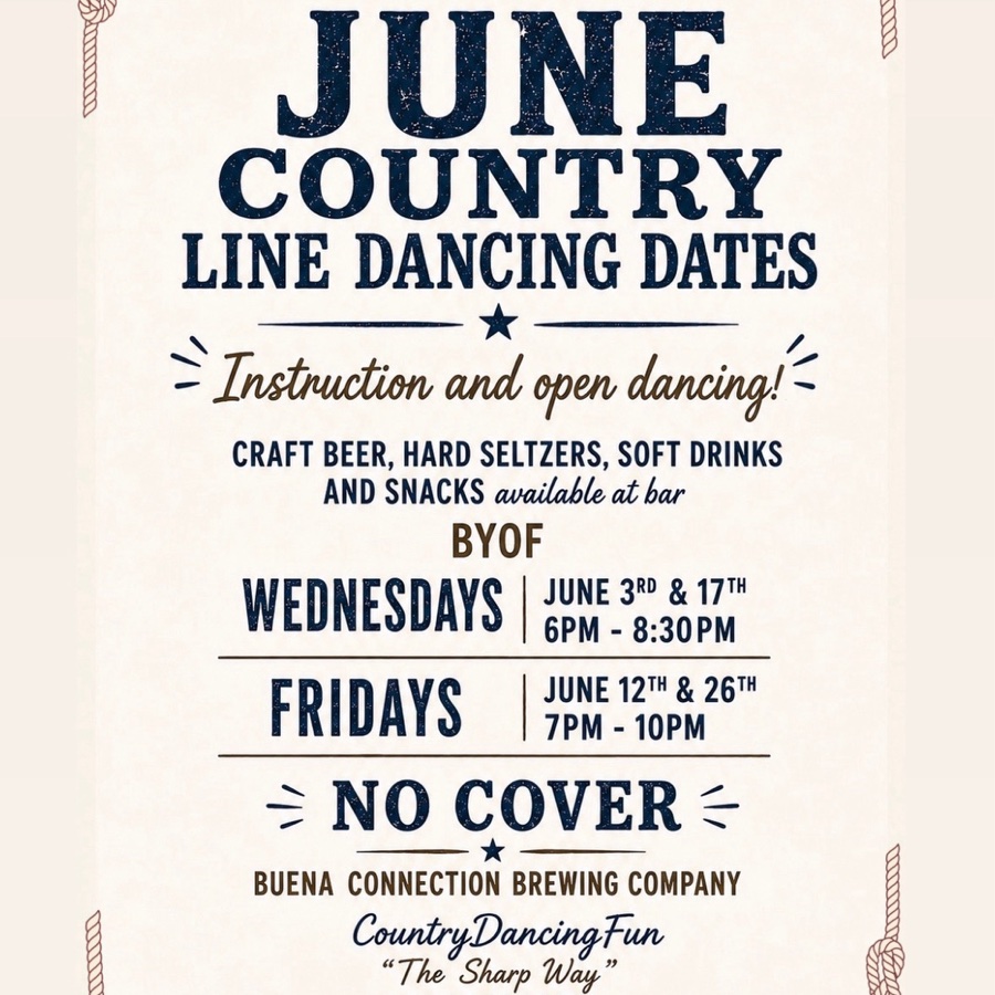 NO COVER Line Dancing at Buena Connection Brewing Company