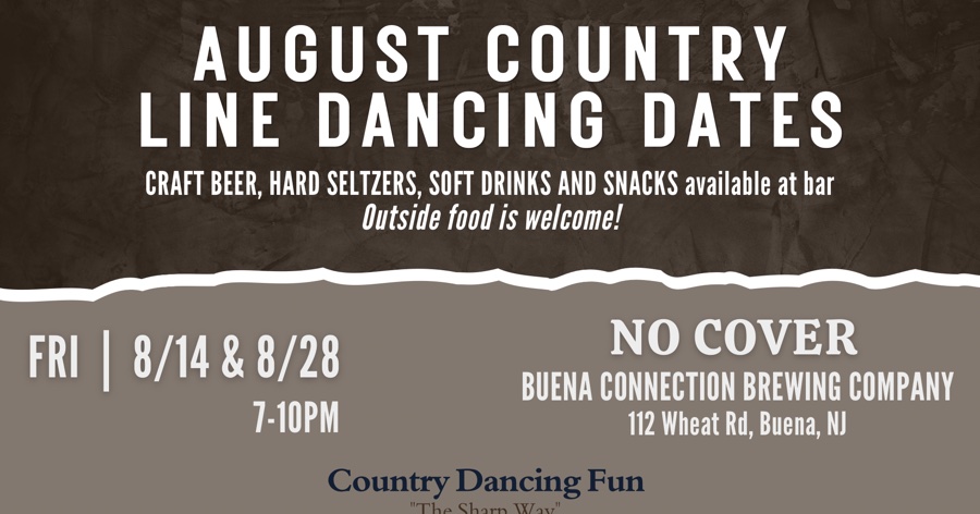 🤠 Don't miss our last Country Line Dancing night of August!