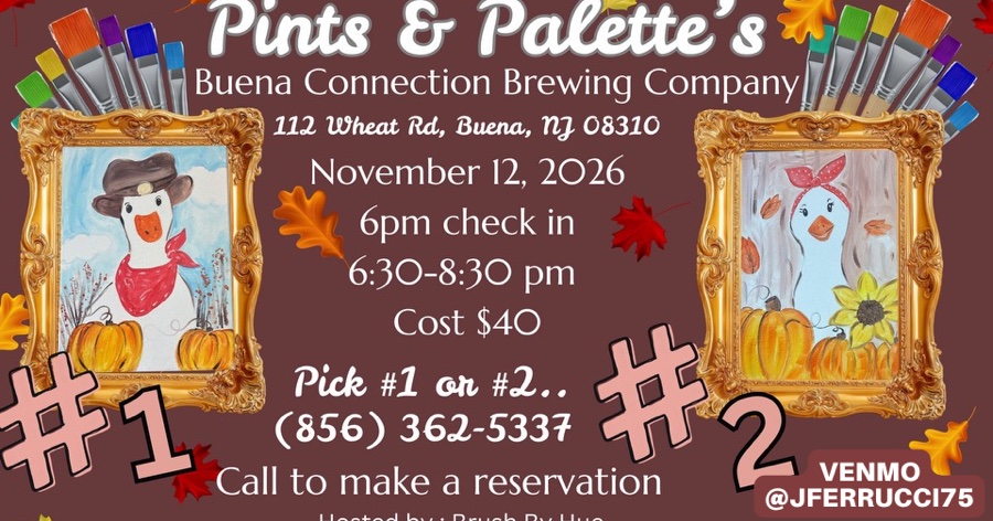 PINTS & PALETTES – NOVEMBER 12!