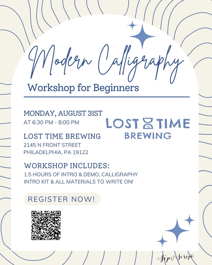 Modern Calligraphy for Beginners at Lost Time Brewing
