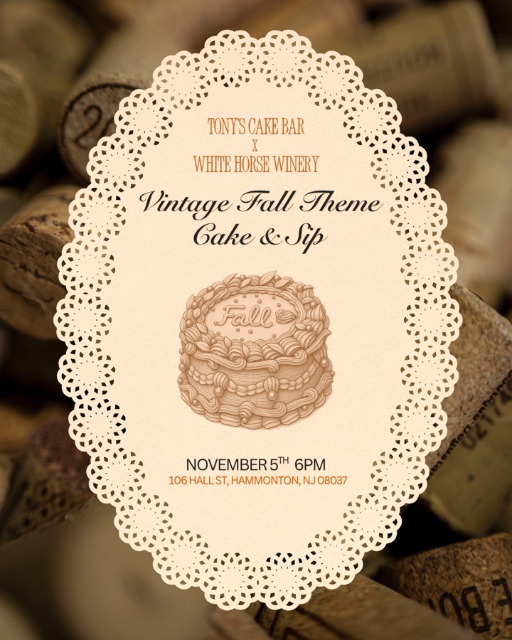 Vintage Fall Theme Cake & Sip