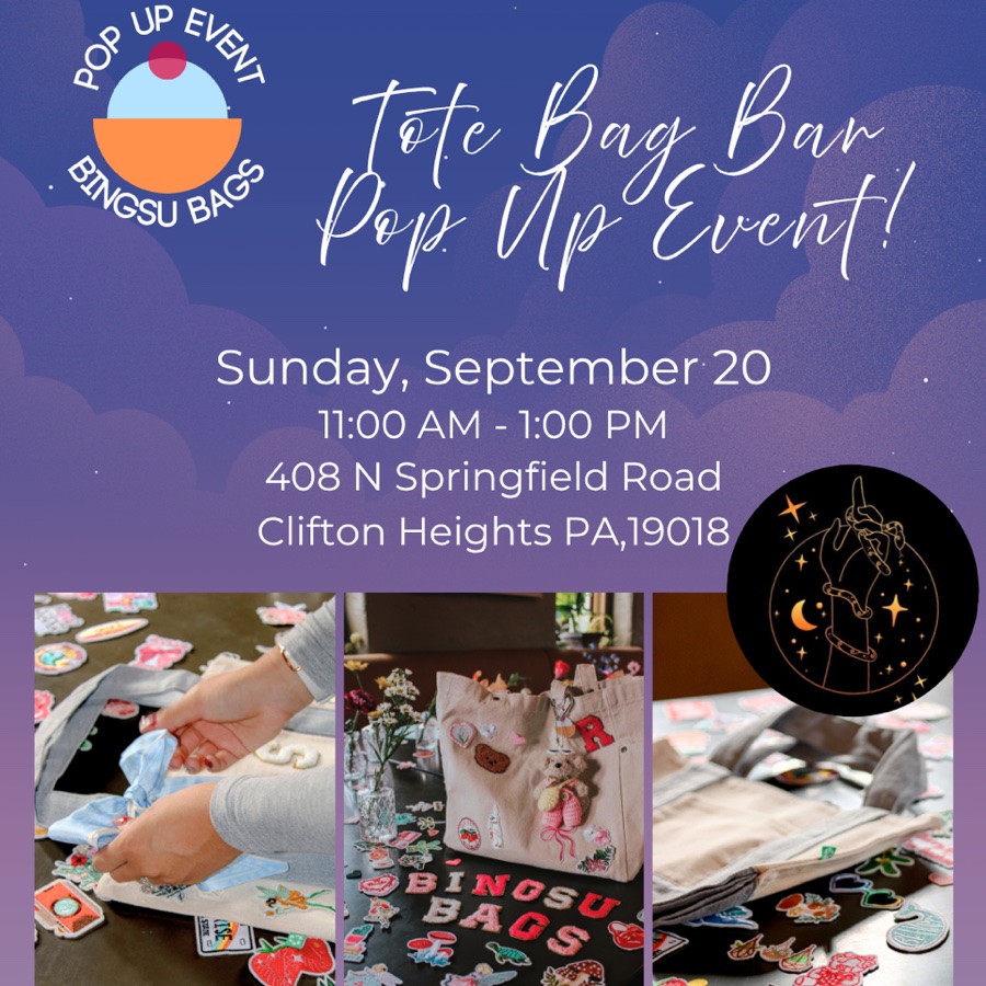 Tote Bag Bar with Bingsu Bags and Solar Moon Crystals