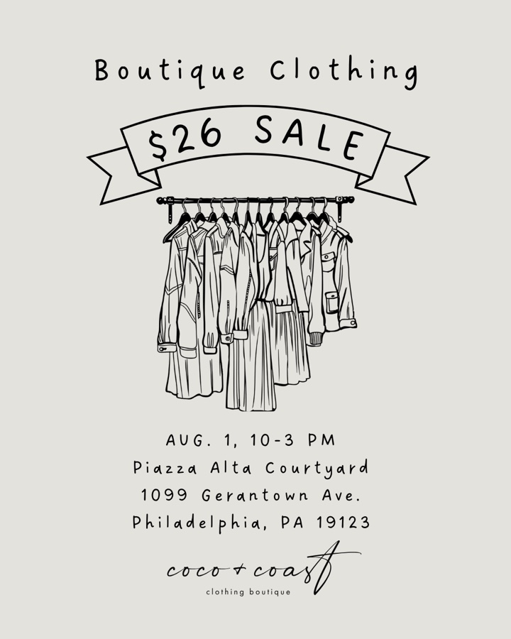 $26 BOUTIQUE SALE @cocoandcoast