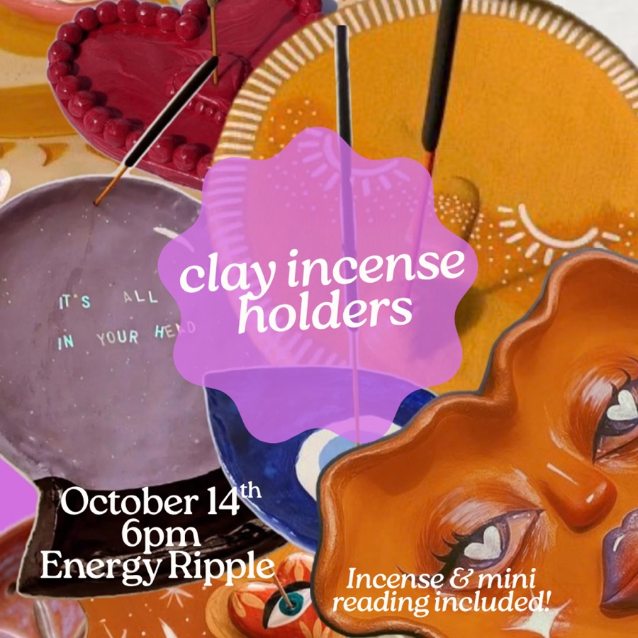 DIY Clay Incense Holders with Tarot Readings
