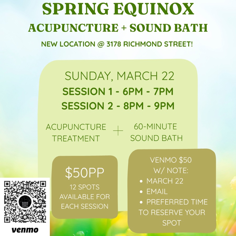 Spring Equinox Acupuncture & Sound Bath