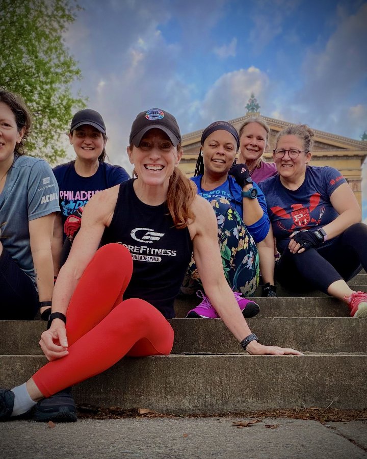 Free Workout at the Art Museum steps