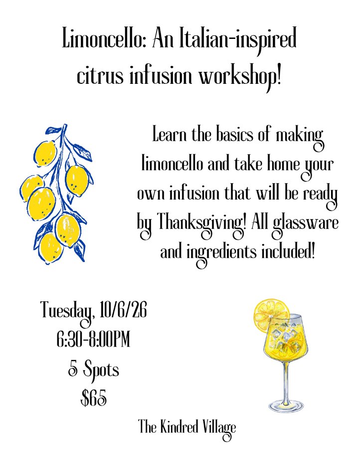 Limoncello Make and Take Infusion Workshop!