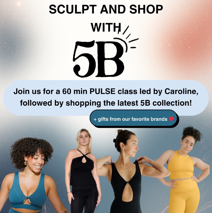 Sculpt, shop & sip!