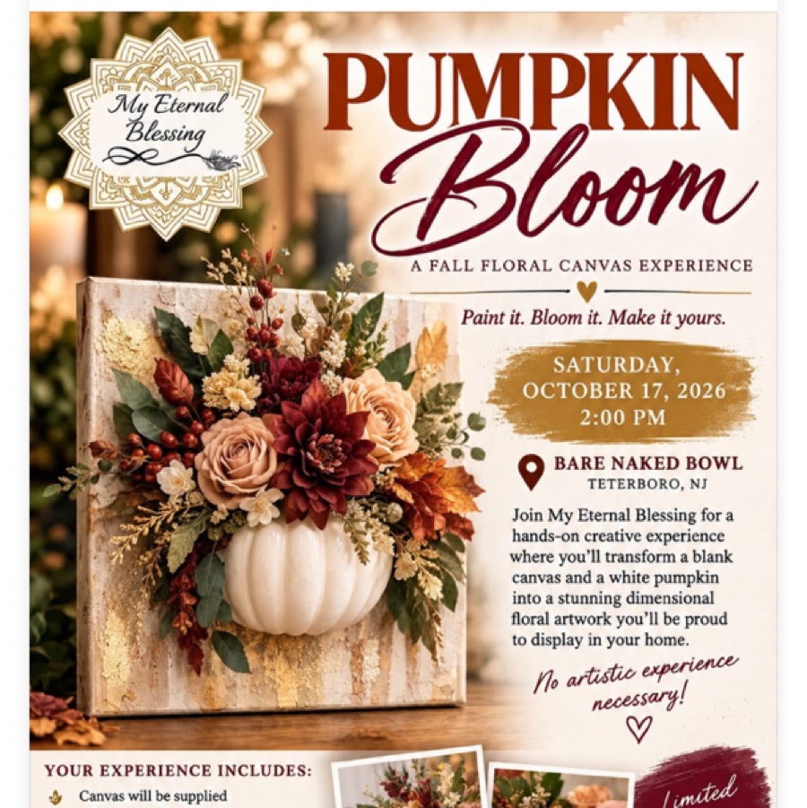 PUMPKIN BLOOM A Fall Floral Canvas Experience